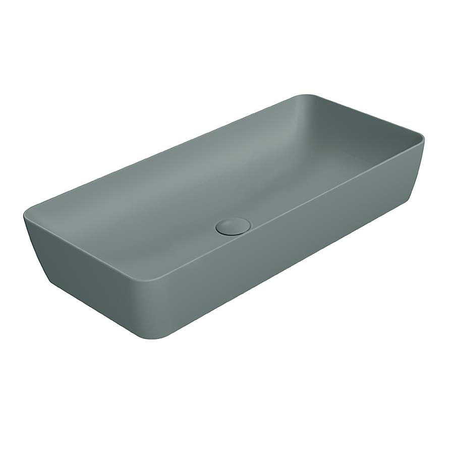 Плитка GSI Nubes Раковина накладная NUBES 800x400x140 мм зеленый матовый  поверхность матовая