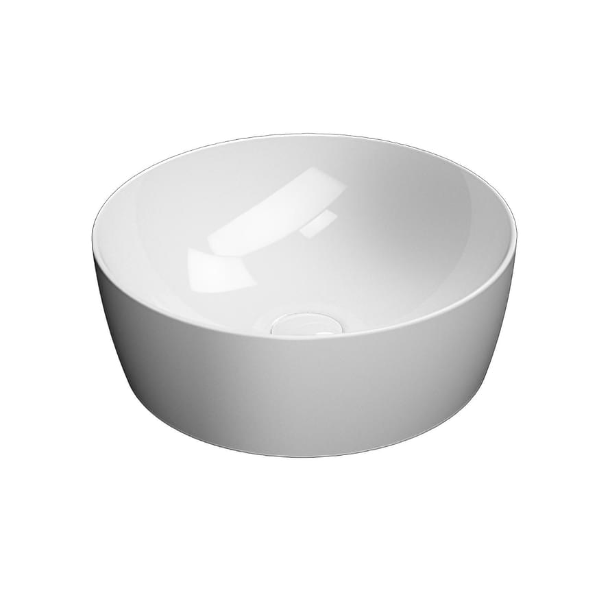 Плитка GSI Nubes Раковина накладная NUBES круглая 400x400x140 мм белый  поверхность глянец