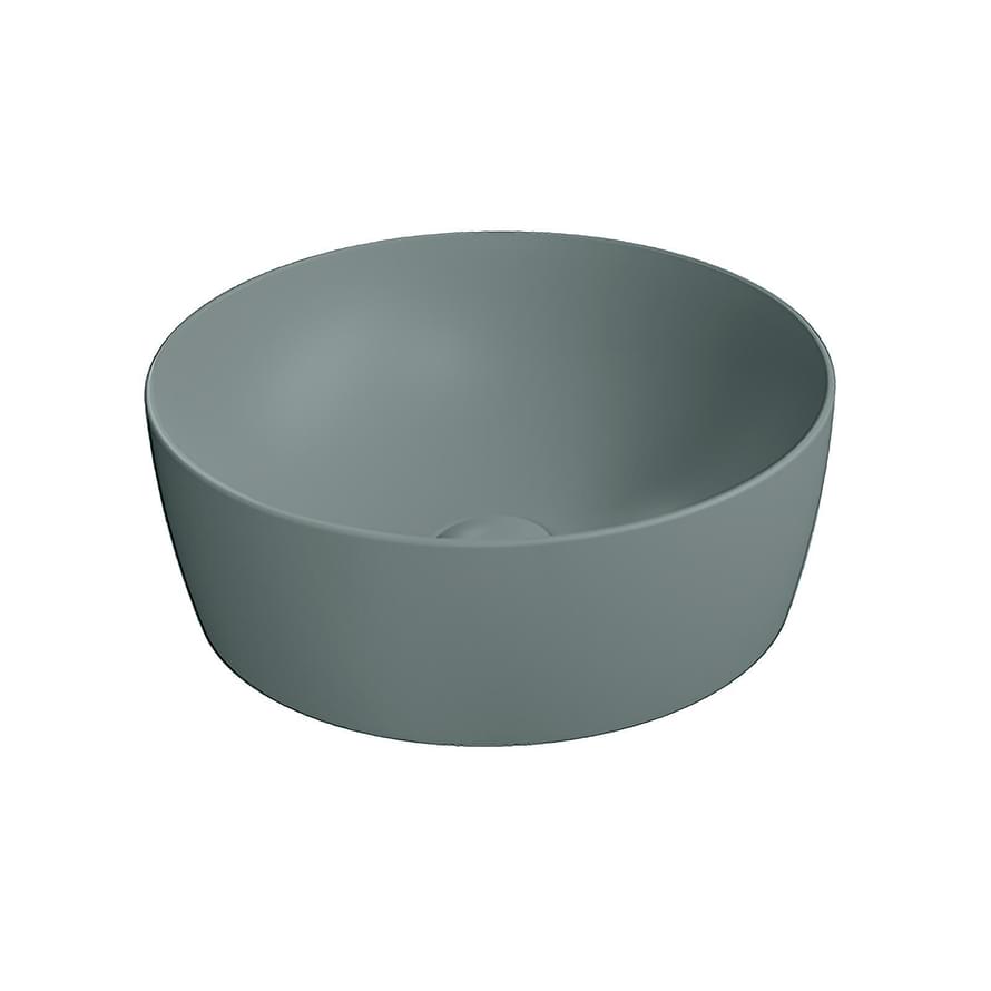 Плитка GSI Nubes Раковина накладная NUBES круглая 400x400x140 мм зеленый матовый  поверхность матовая