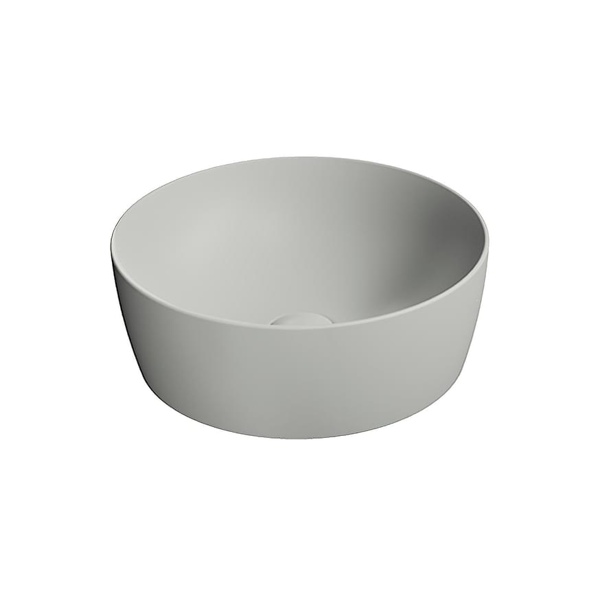 Плитка GSI Nubes Раковина накладная NUBES круглая 400x400x140 мм серый матовый  поверхность матовая