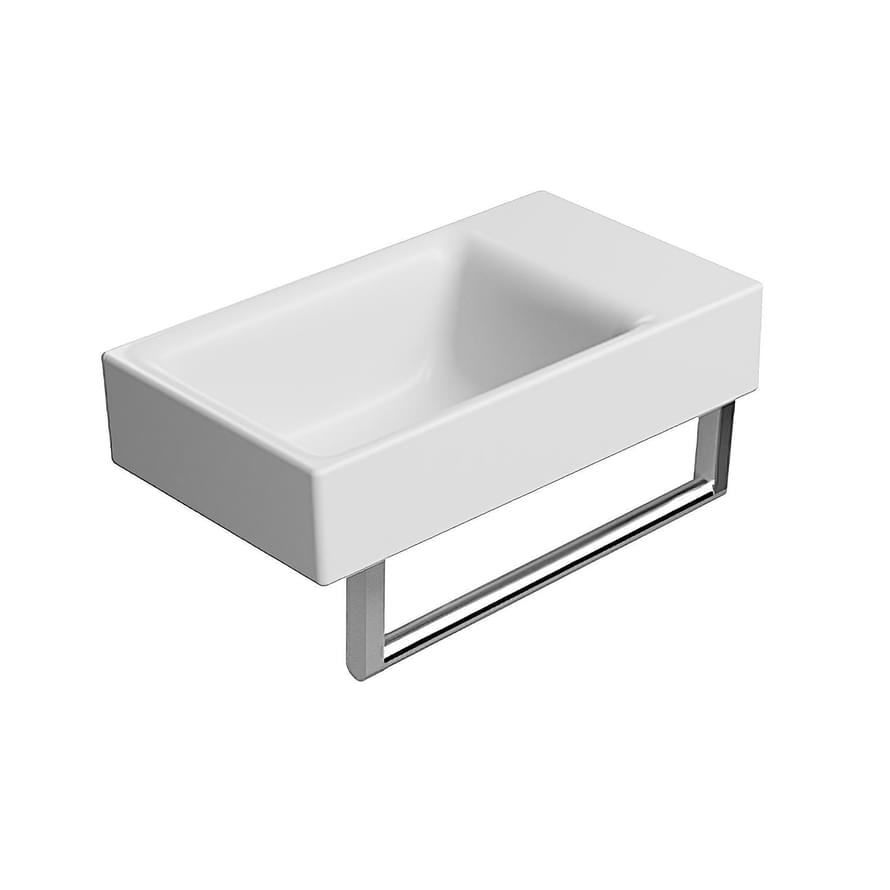 Плитка GSI Nubes Раковина накладная/подвесная NUBES 400x230x135 мм белый матовый  поверхность матовая, рельефная