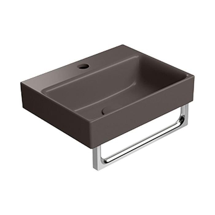 Плитка GSI Nubes Раковина накладная/подвесная NUBES 400x320x160 мм с отверстием под смеситель справа/слева коричневый матовый  поверхность матовая