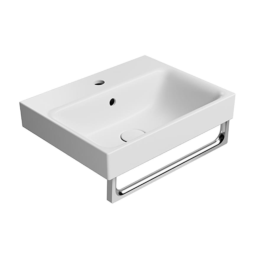 Плитка GSI Nubes Раковина накладная/подвесная NUBES 500x400x190 мм с отверстием под смеситель белый матовый  поверхность матовая