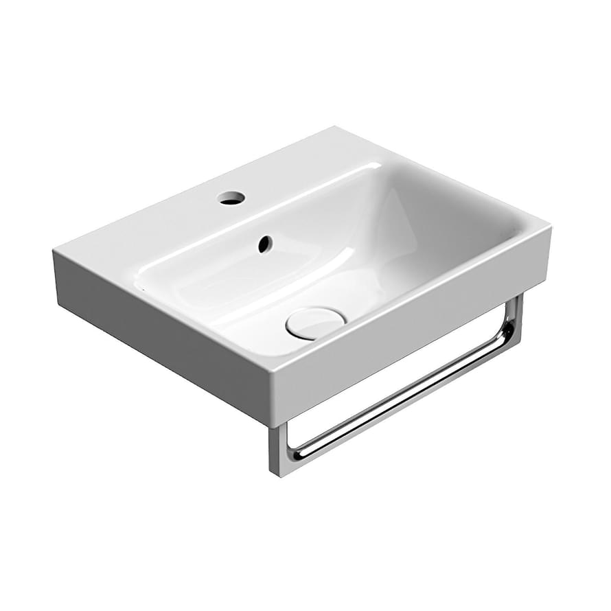 Плитка GSI Nubes Раковина накладная/подвесная NUBES 500x400x190 мм с отверстием под смеситель белый  поверхность глянец