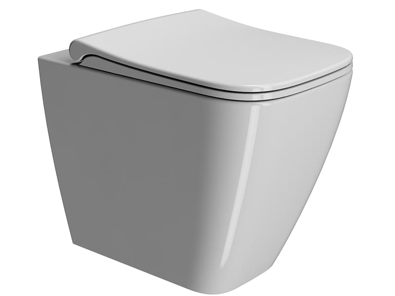 Плитка GSI Nubes Унитаз приставной NUBES Swirlflush с креплением без сиденья белый  поверхность глянец