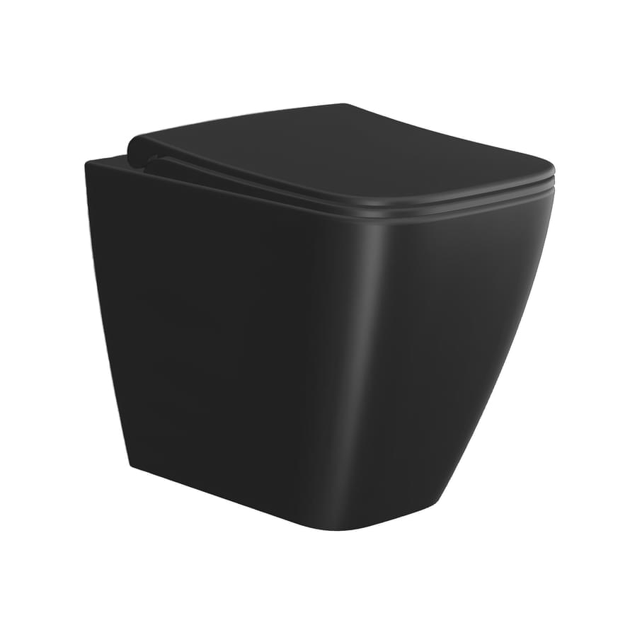 Плитка GSI Nubes Унитаз приставной NUBES Swirlflush с креплением без сиденья черный матовый  поверхность матовая