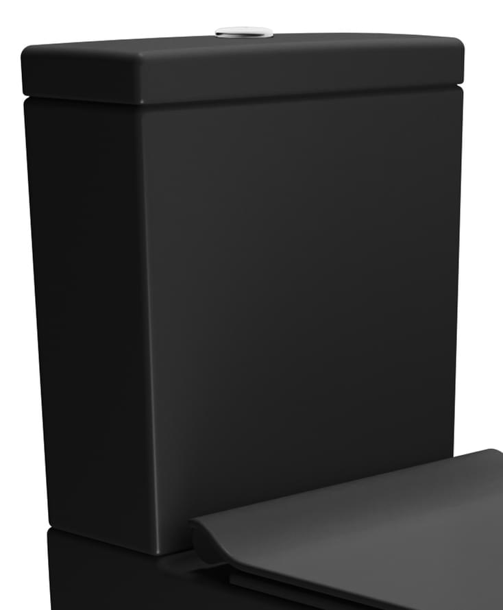 Плитка GSI Pura Бачок для напольного унитаза PURA со смывным механизмом черный матовый  поверхность матовая