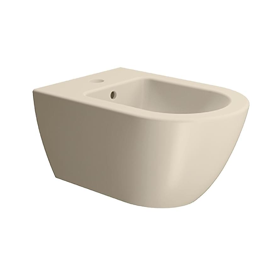 Плитка GSI Pura Биде PURA Swirlflush подвесное с креплением бежевый матовый  поверхность матовая