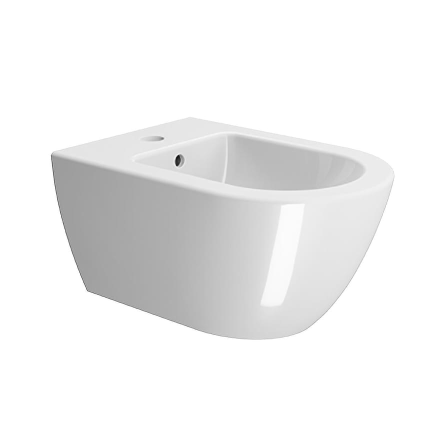 Плитка GSI Pura Биде PURA Swirlflush подвесное с креплением белый  поверхность глянец