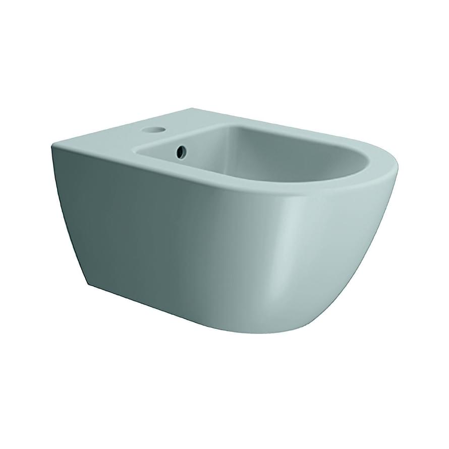 Плитка GSI Pura Биде PURA Swirlflush подвесное с креплением голубой матовый  поверхность матовая