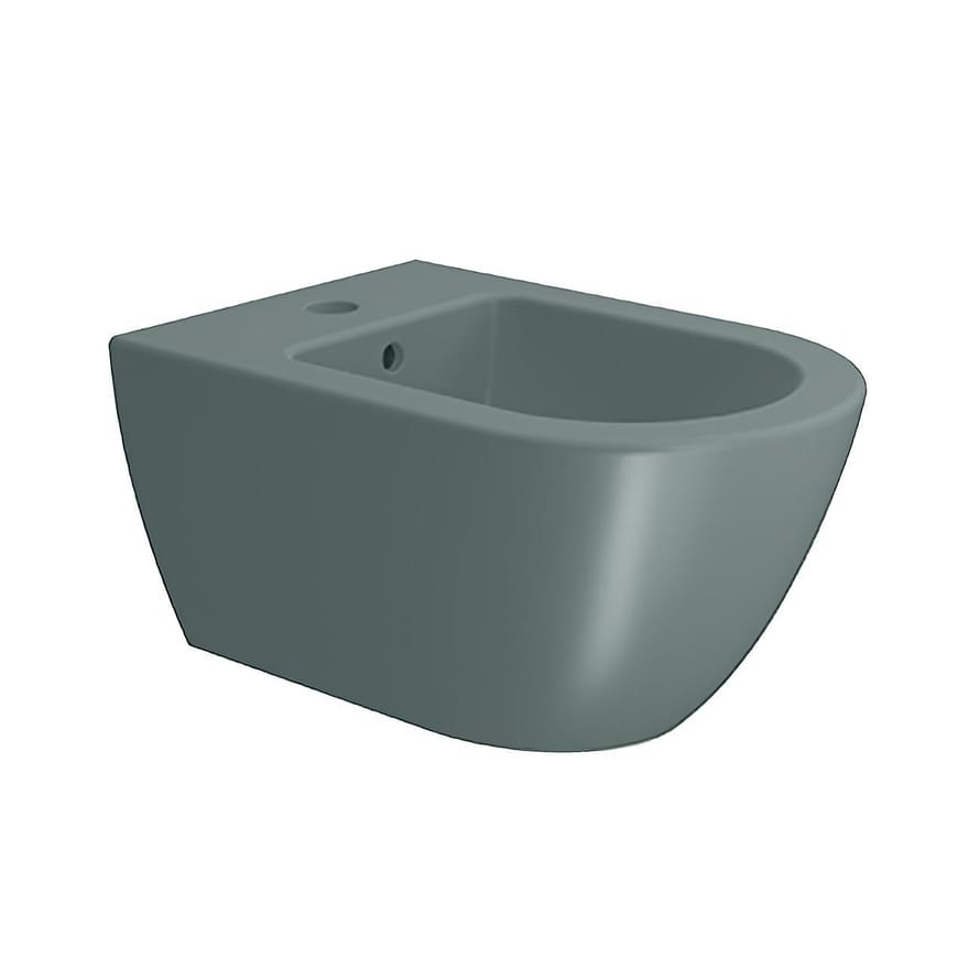 Плитка GSI Pura Биде PURA Swirlflush подвесное с креплением зеленый матовый  поверхность матовая