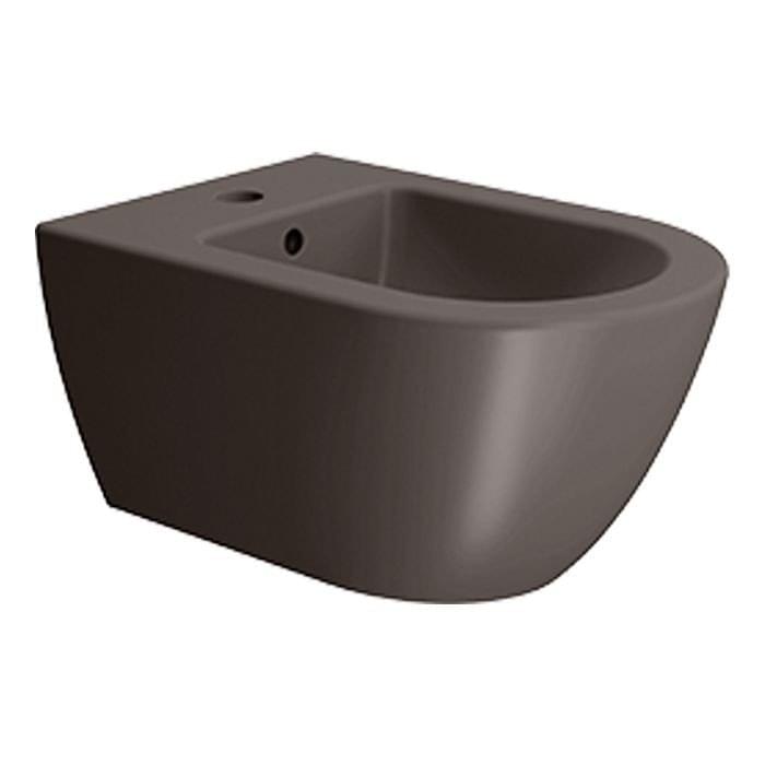Плитка GSI Pura Биде PURA Swirlflush подвесное с креплением коричневый матовый  поверхность матовая