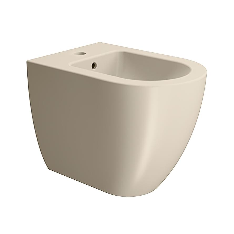 Плитка GSI Pura Биде PURA Swirlflush приставное с креплением бежевый матовый  поверхность матовая