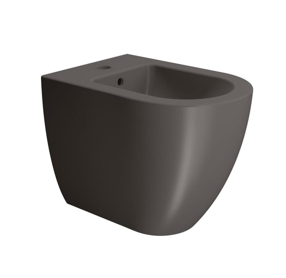 Плитка GSI Pura Биде PURA Swirlflush приставное с креплением коричневый матовый  поверхность матовая