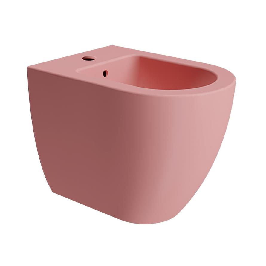 Плитка GSI Pura Биде PURA Swirlflush приставное с креплением розовый матовый  поверхность матовая