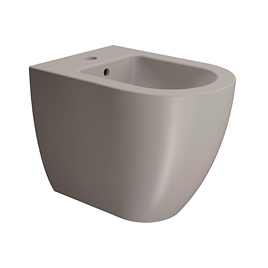 Плитка GSI Pura Биде PURA Swirlflush приставное с креплением серый беж матовый  поверхность матовая