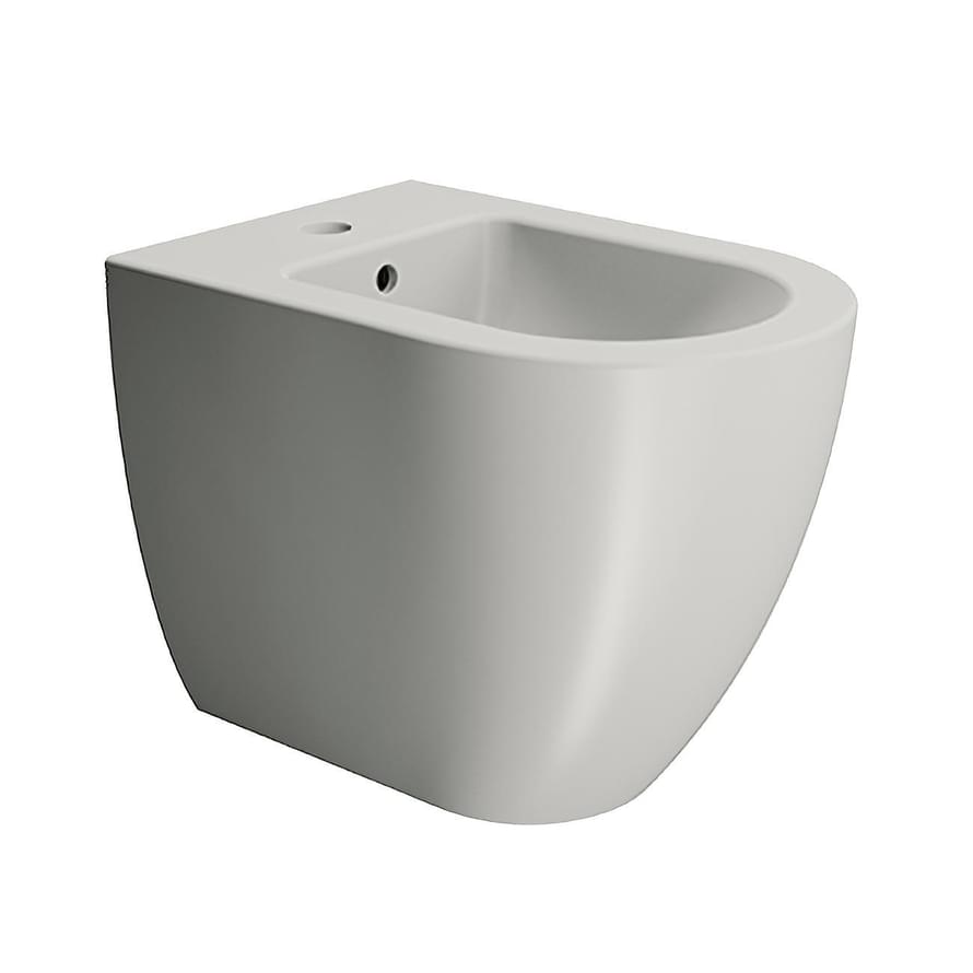 Плитка GSI Pura Биде PURA Swirlflush приставное с креплением серый матовый  поверхность матовая