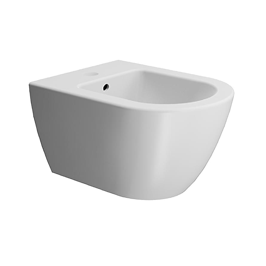 Плитка GSI Pura Биде подвесное PURA Swirlflush с креплением белый матовый  поверхность матовая