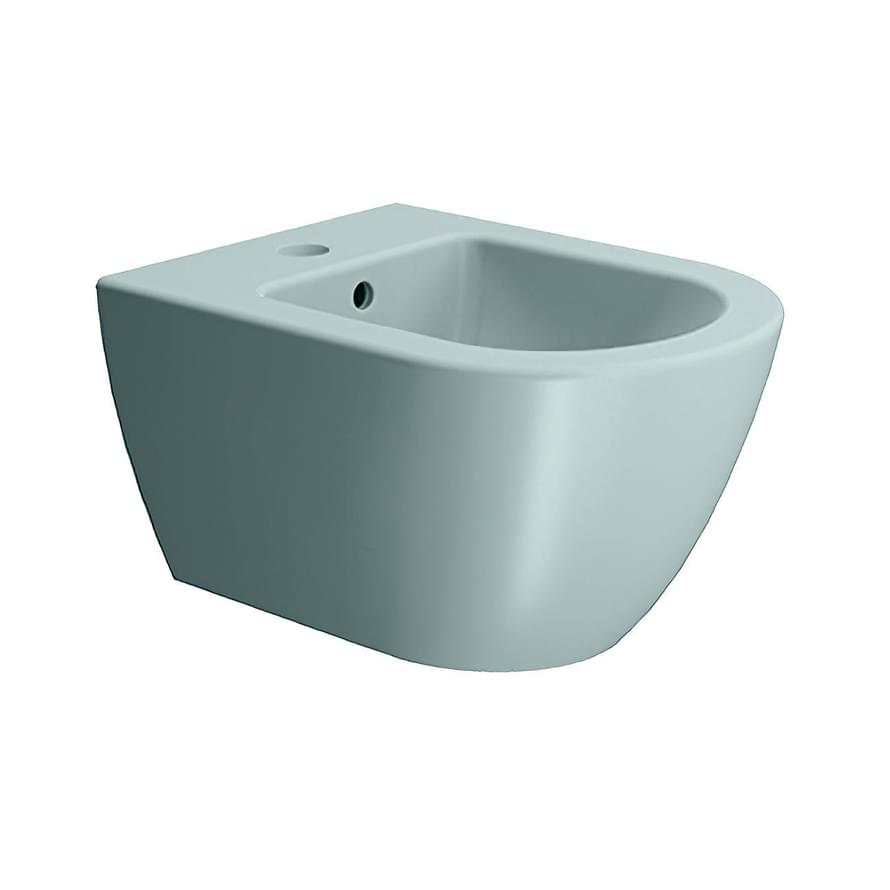 Плитка GSI Pura Биде подвесное PURA Swirlflush с креплением голубой матовый  поверхность матовая