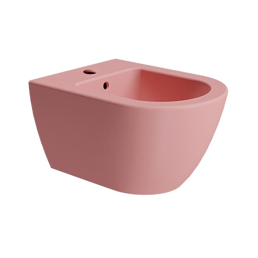 Плитка GSI Pura Биде подвесное PURA Swirlflush с креплением розовый матовый  поверхность матовая