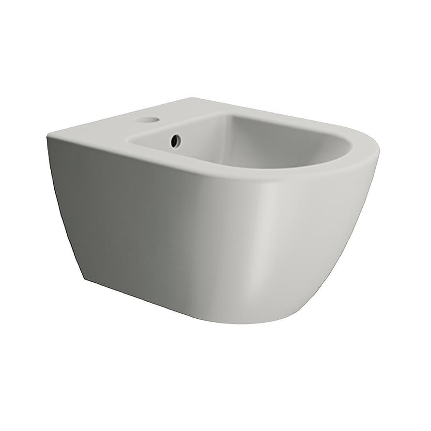 Плитка GSI Pura Биде подвесное PURA Swirlflush с креплением серый матовый  поверхность матовая