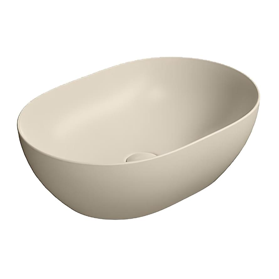 Плитка GSI Pura Раковина накладная PURA 500x350x160 мм бежевый матовый  поверхность матовая