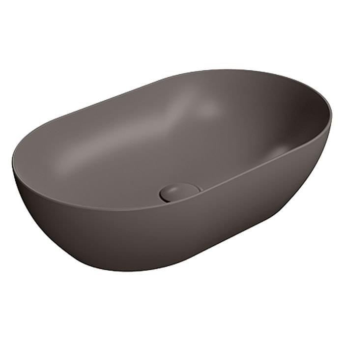 Плитка GSI Pura Раковина накладная PURA 600x370x160 мм коричневый матовый  поверхность матовая