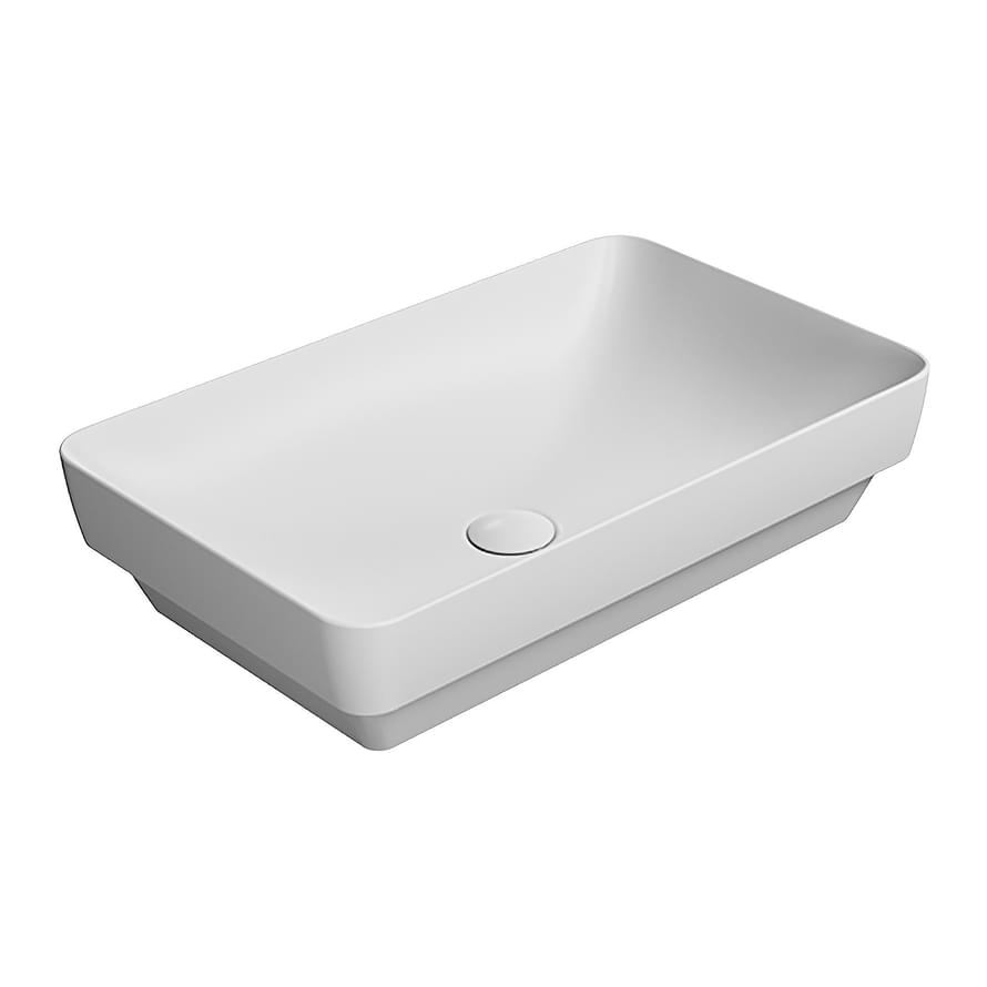 Плитка GSI Pura Раковина накладная PURA 600x380x140 мм белый матовый  поверхность матовая