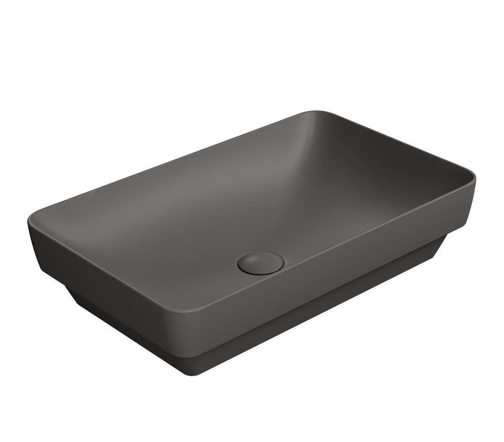 Плитка GSI Pura Раковина накладная PURA 600x380x140 мм коричневый матовый  поверхность матовая