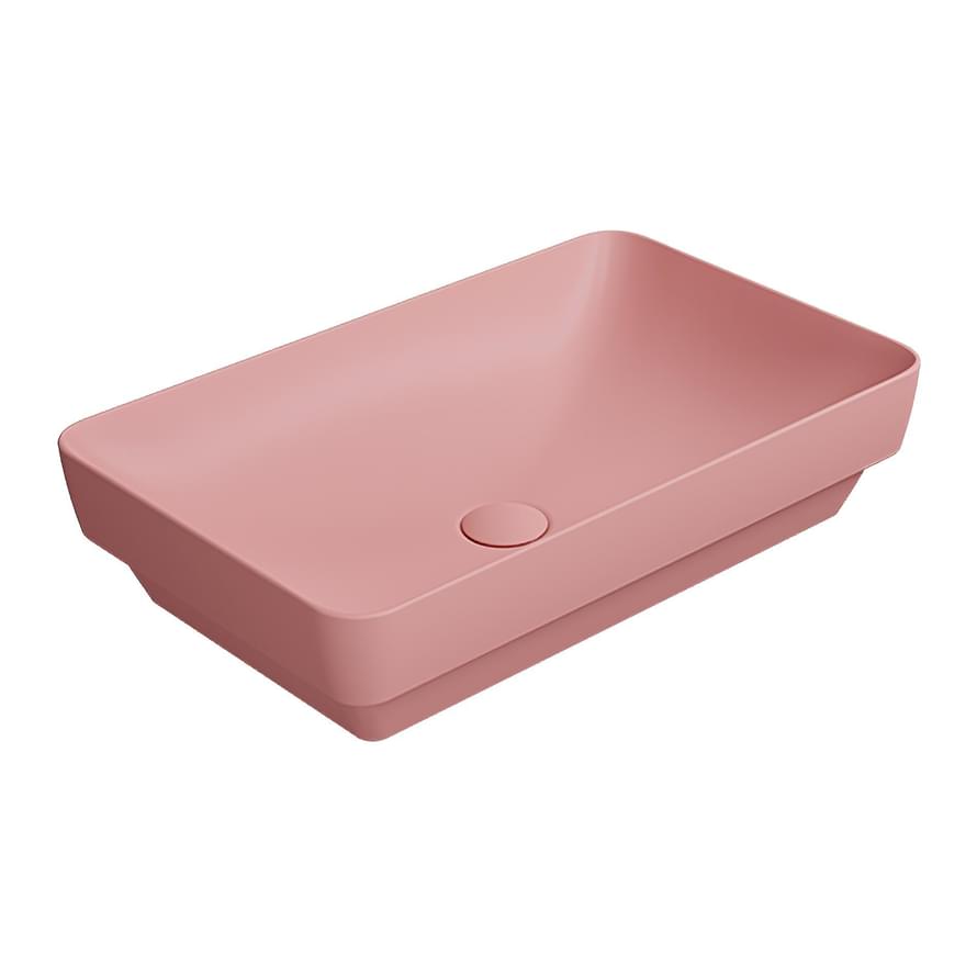 Плитка GSI Pura Раковина накладная PURA 600x380x140 мм розовый матовый  поверхность матовая