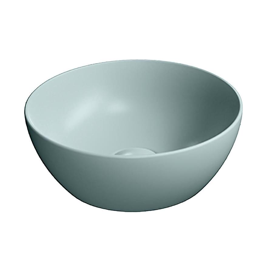 Плитка GSI Pura Раковина накладная PURA круглая 320x320x120 мм голубой матовый  поверхность матовая