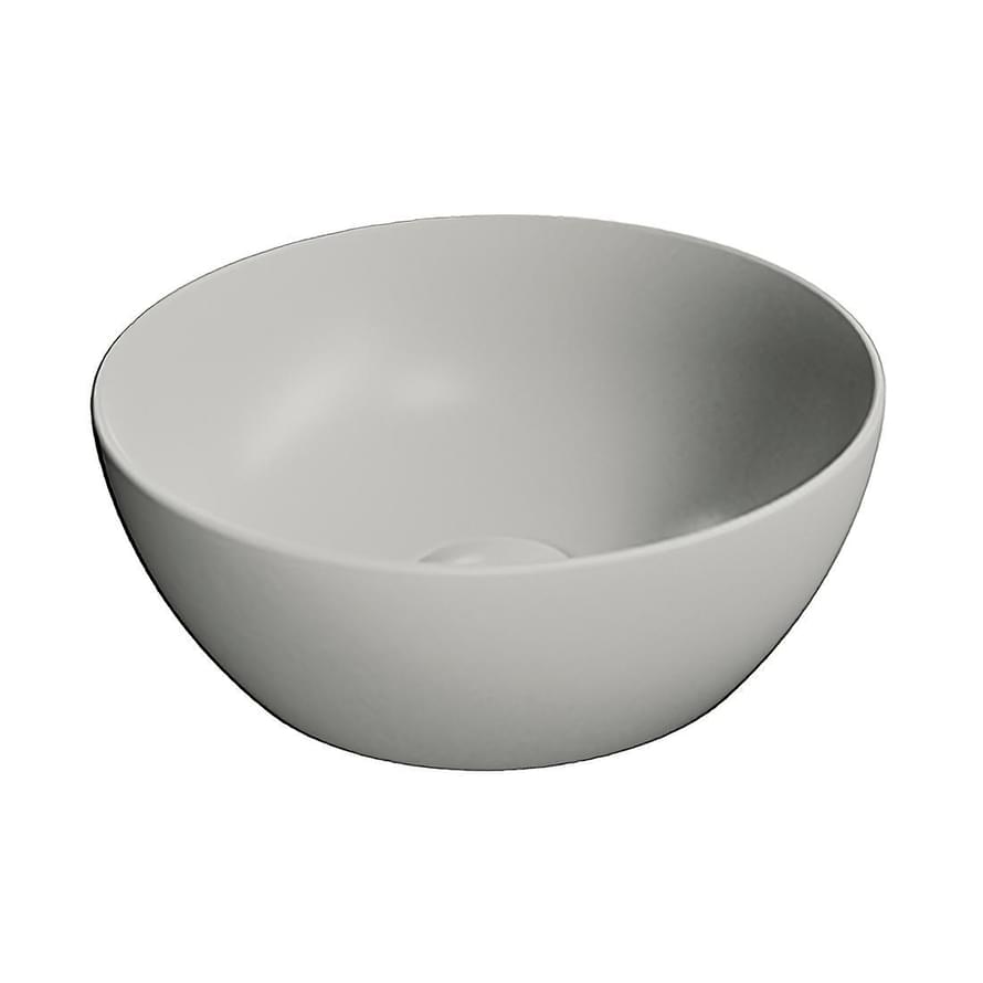 Плитка GSI Pura Раковина накладная PURA круглая 320x320x120 мм серый матовый  поверхность матовая