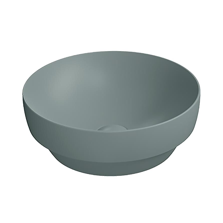 Плитка GSI Pura Раковина накладная PURA круглая 400x400x140 мм зеленый матовый  поверхность матовая