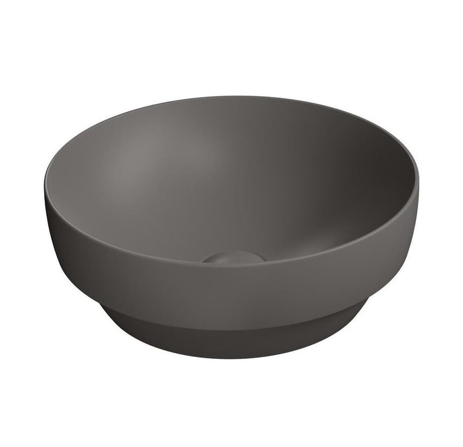 Плитка GSI Pura Раковина накладная PURA круглая 400x400x140 мм коричневый матовый  поверхность матовая