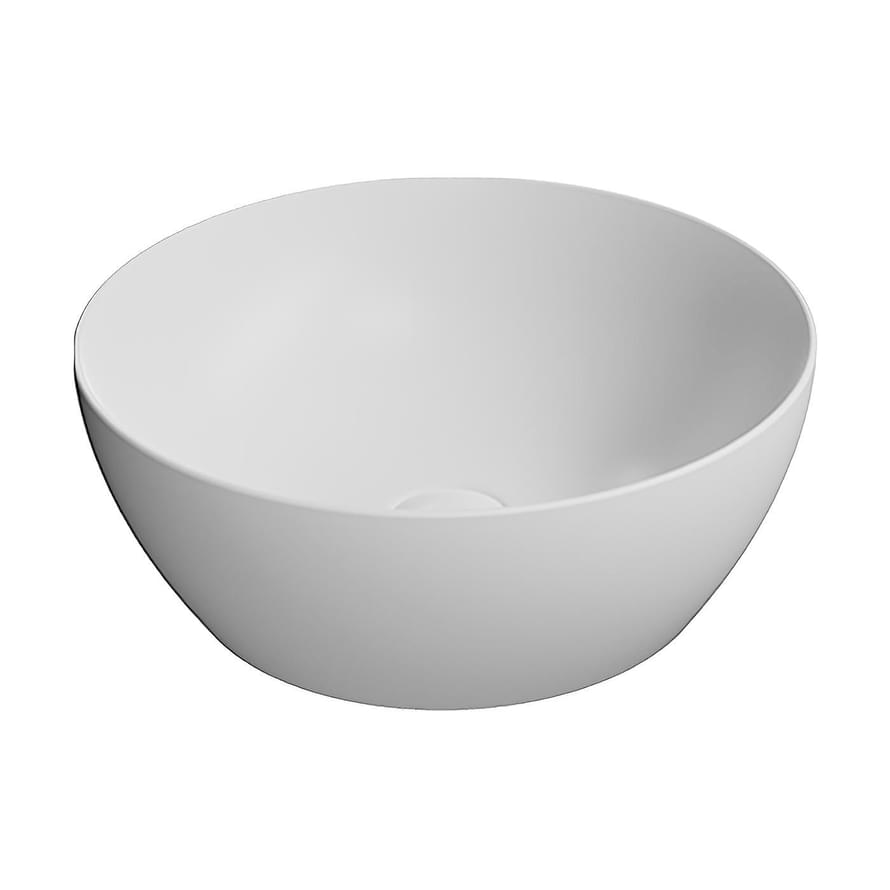 Плитка GSI Pura Раковина накладная PURA круглая 420x420x160 мм белый матовый  поверхность матовая