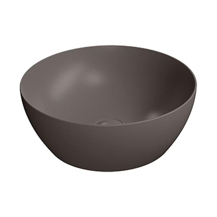 Плитка GSI Pura Раковина накладная PURA круглая 420x420x160 мм коричневый матовый  поверхность матовая