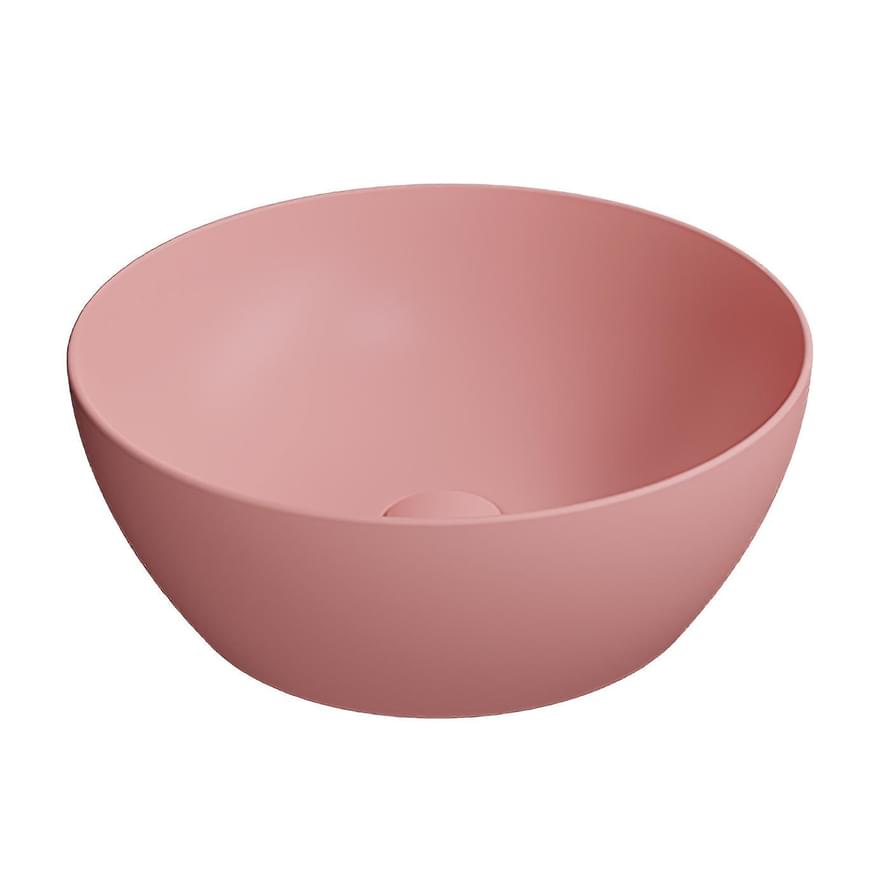 Плитка GSI Pura Раковина накладная PURA круглая 420x420x160 мм розовый матовый  поверхность матовая