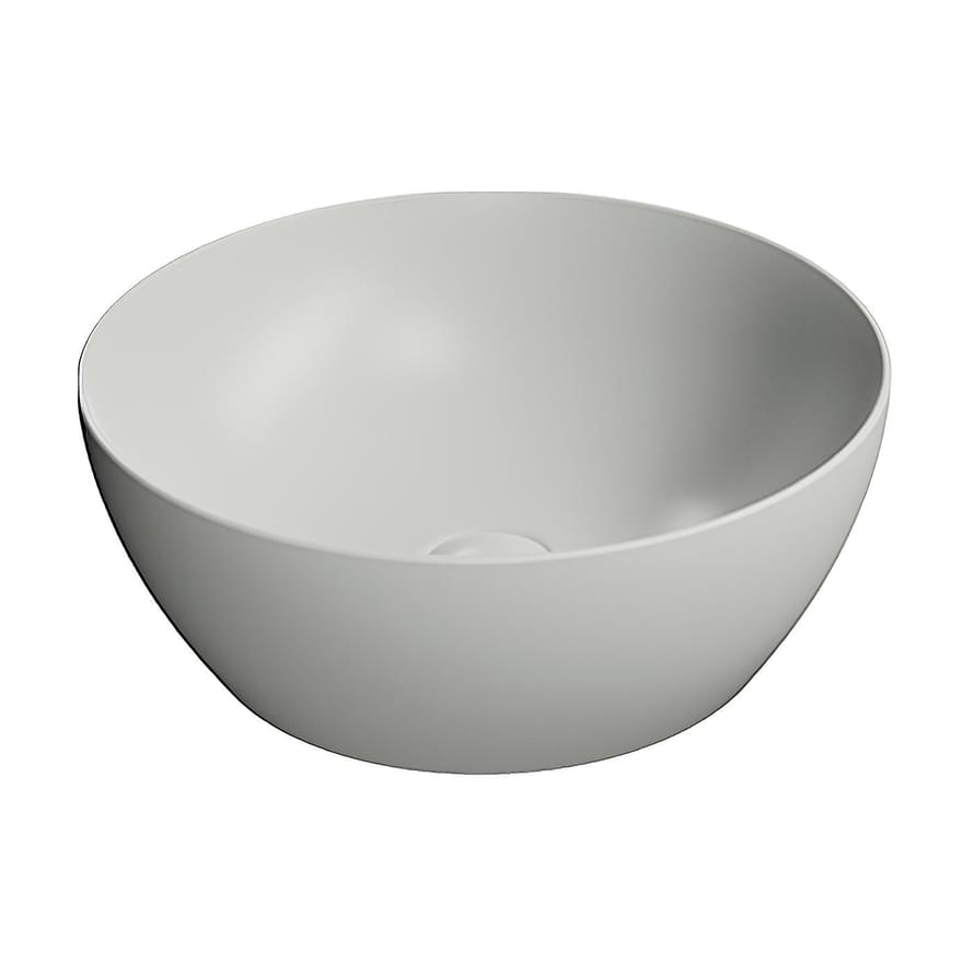 Плитка GSI Pura Раковина накладная PURA круглая 420x420x160 мм серый матовый  поверхность матовая