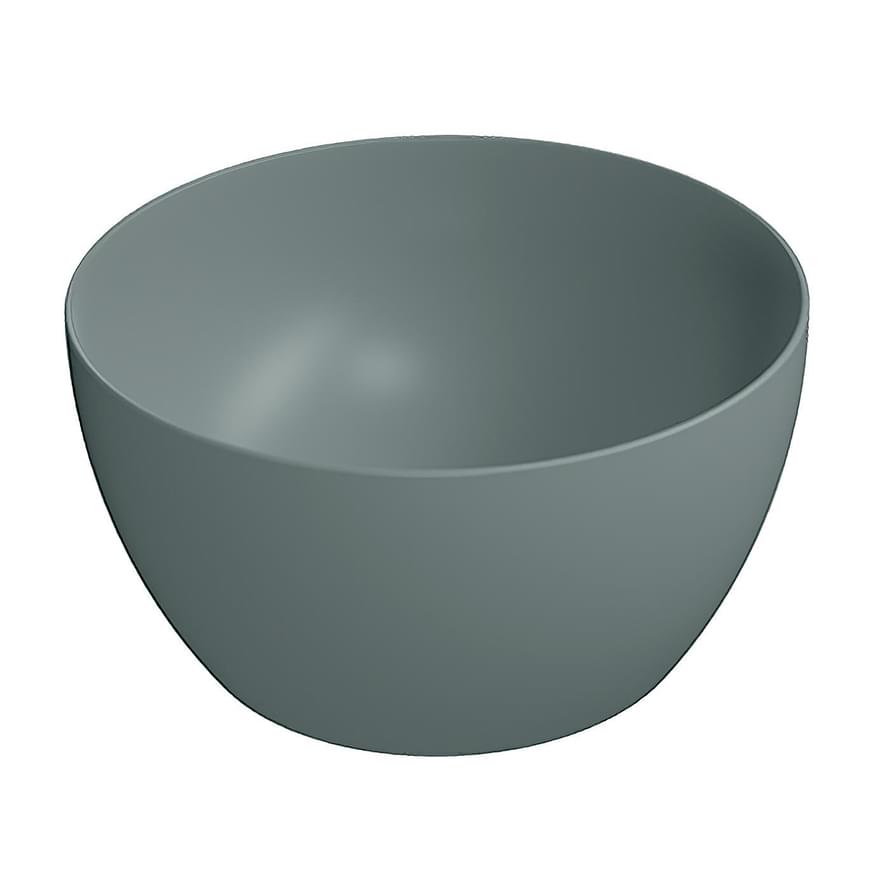 Плитка GSI Pura Раковина накладная PURA круглая 420x420x220 мм зеленый матовый  поверхность матовая
