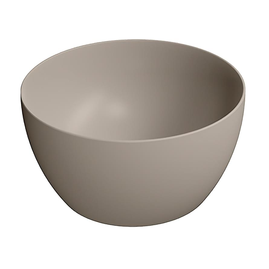 Плитка GSI Pura Раковина накладная PURA круглая 420x420x220 мм серый беж матовый  поверхность матовая