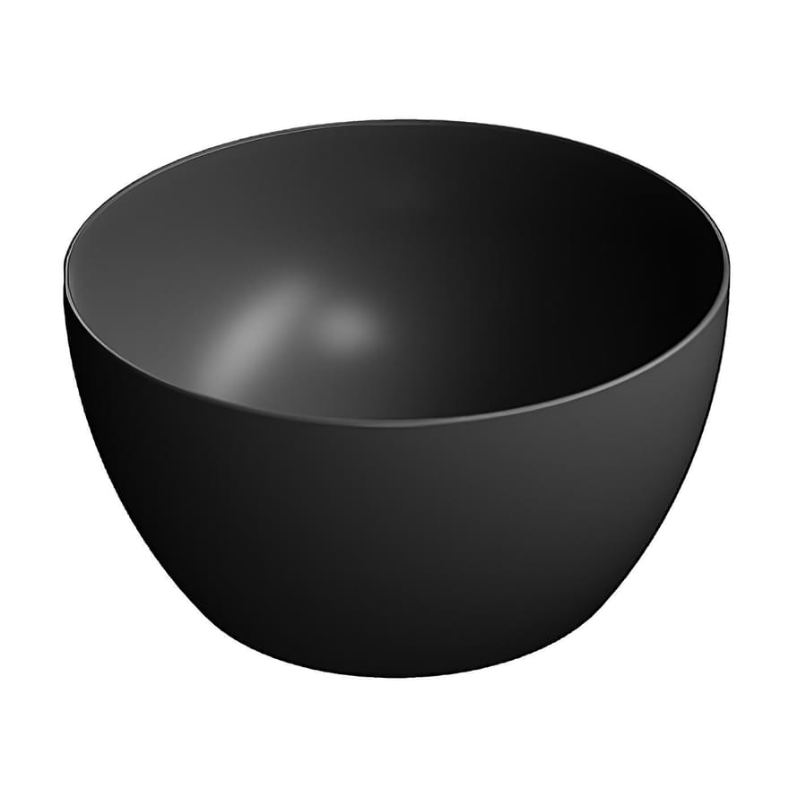 Плитка GSI Pura Раковина накладная PURA круглая 420x420x220 мм черный матовый  поверхность матовая