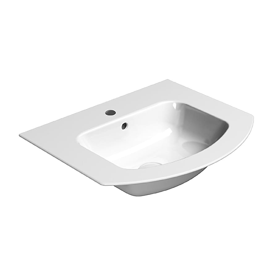 Плитка GSI Pura Раковина подвесная/встраиваемая PURA 520x440x165 мм белый  поверхность глянец