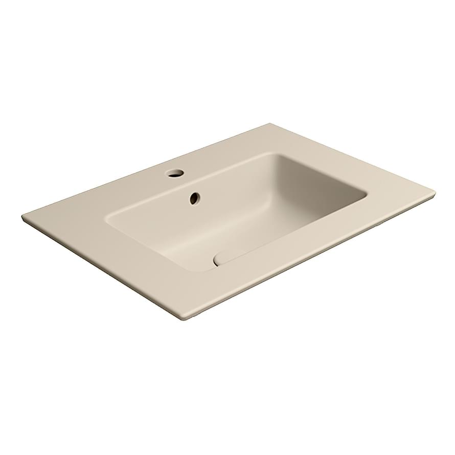 Плитка GSI Pura Раковина подвесная/встраиваемая PURA 626x460x175 мм бежевый матовый  поверхность матовая