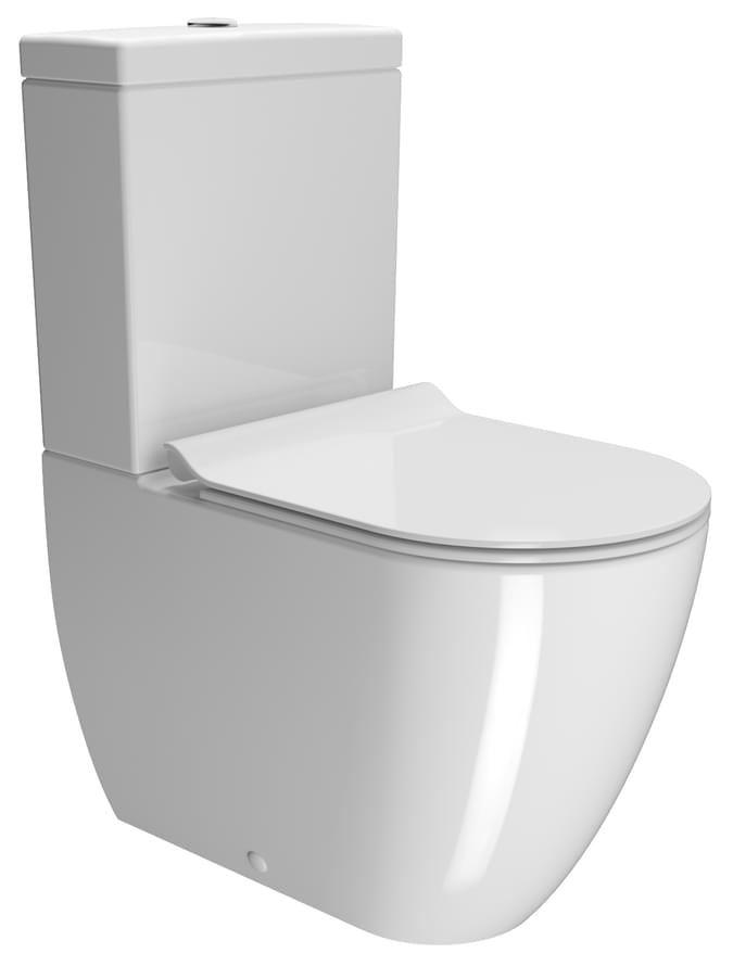 Плитка GSI Pura Унитаз напольный PURA Swirlflush без бачка без сиденья с креплением белый  поверхность глянец