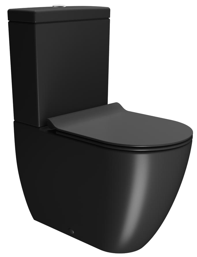 Плитка GSI Pura Унитаз напольный PURA Swirlflush без бачка без сиденья с креплением черный матовый  поверхность матовая