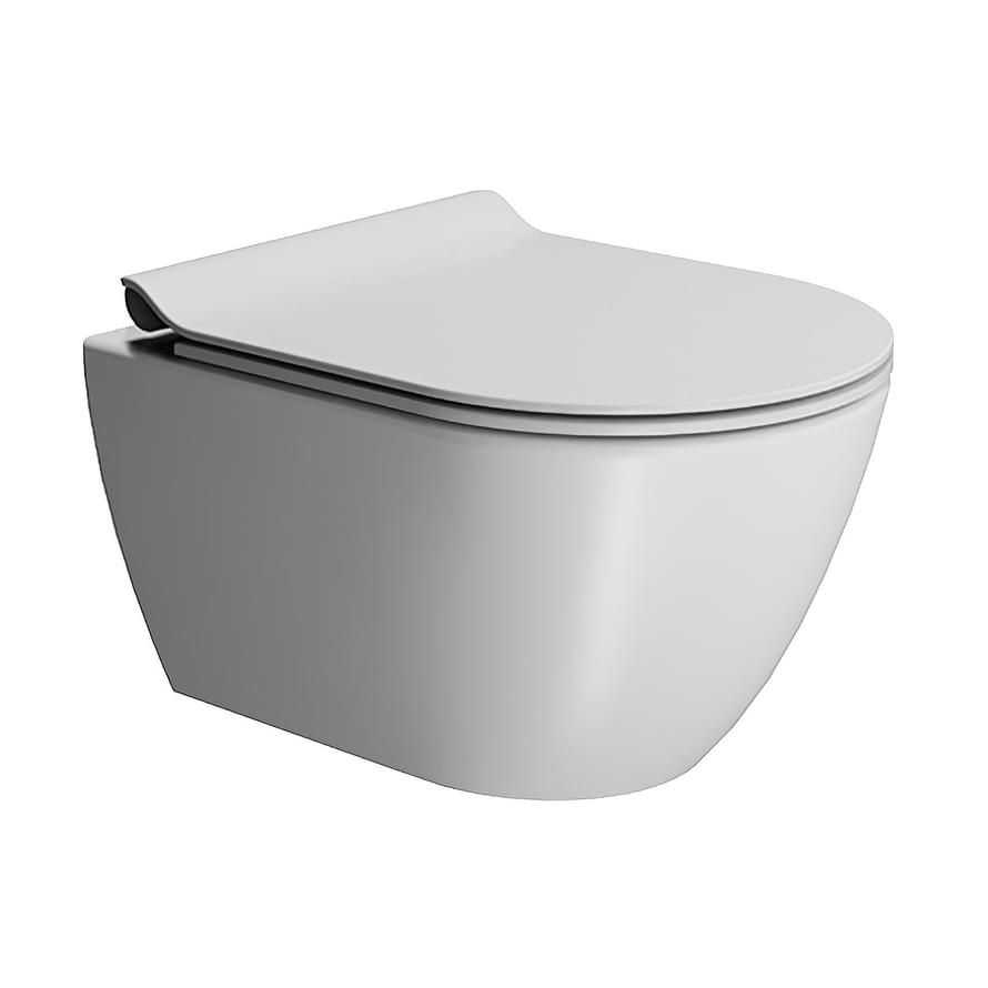 Плитка GSI Pura Унитаз подвесной PURA Swirlflush без сиденья с креплением белый матовый  поверхность матовая