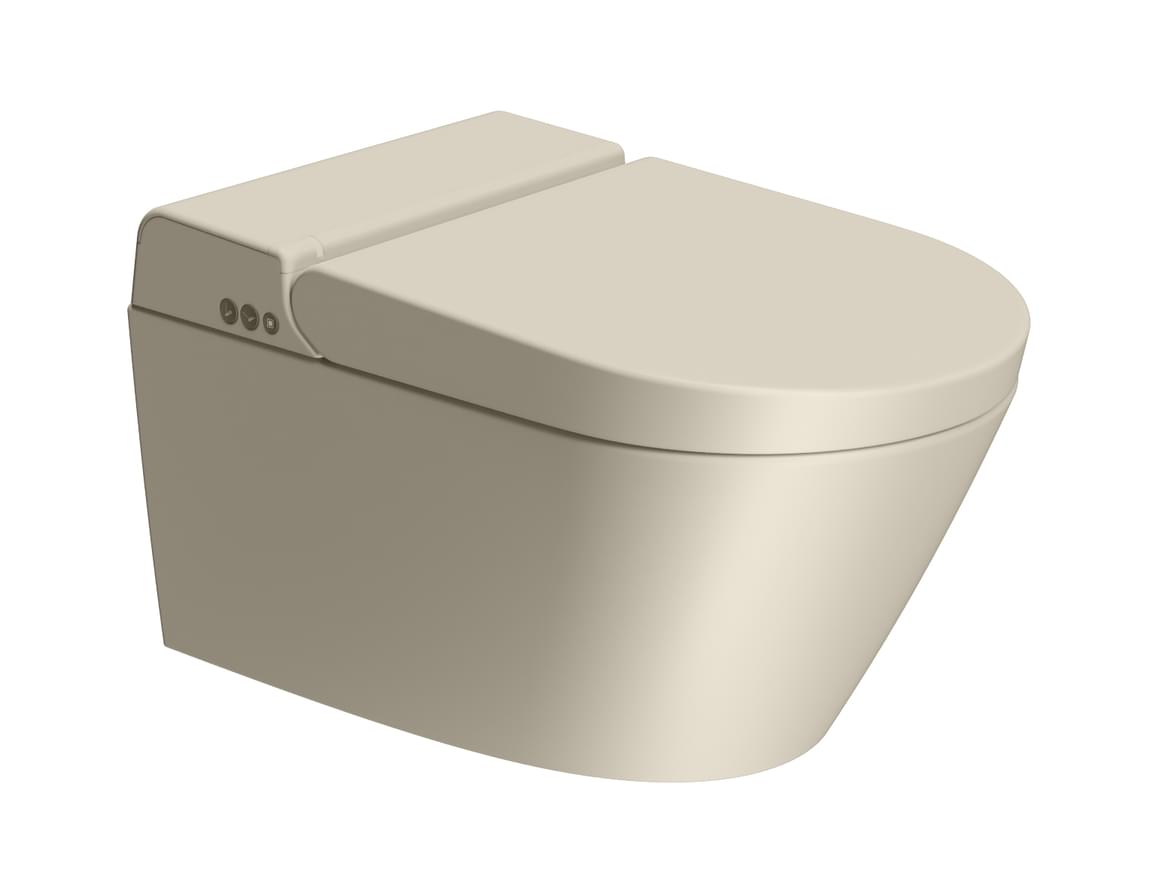 Плитка GSI WClean Унитаз подвесной WClean Swirlflush с модулем электронного биде бежевый матовый  поверхность матовая