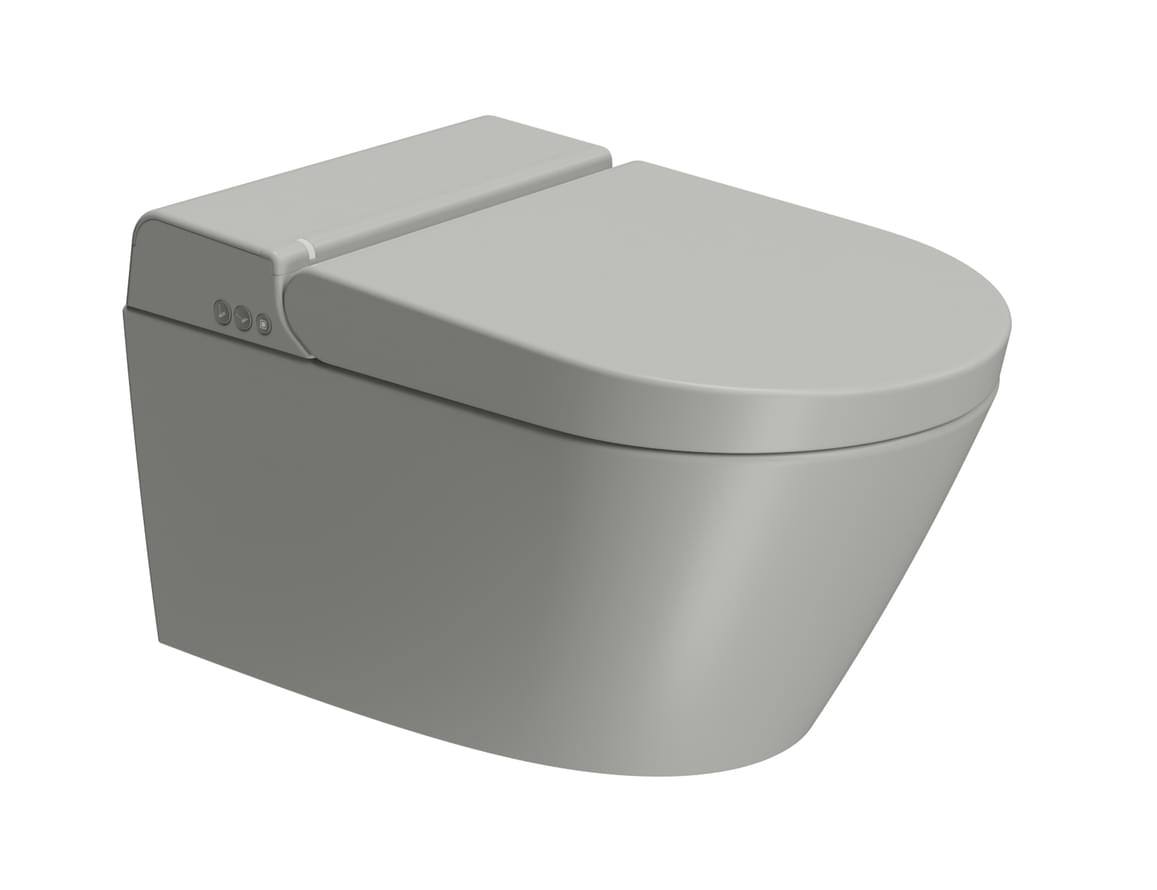 Плитка GSI WClean Унитаз подвесной WClean Swirlflush с модулем электронного биде серый матовый  поверхность матовая