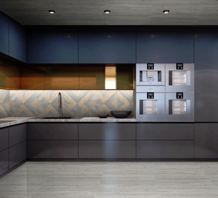 керамогранит фабрики Gani коллекция Silver Grey Travertino