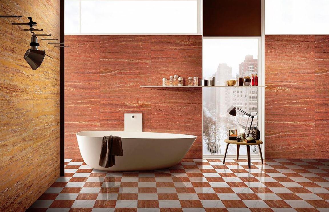 керамогранит фабрики Gani коллекция Travertino Persiano Rosso